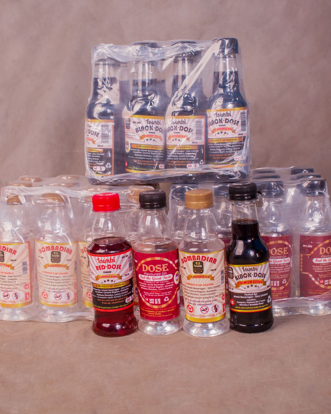 The Isimbi Dose spirits family packed together